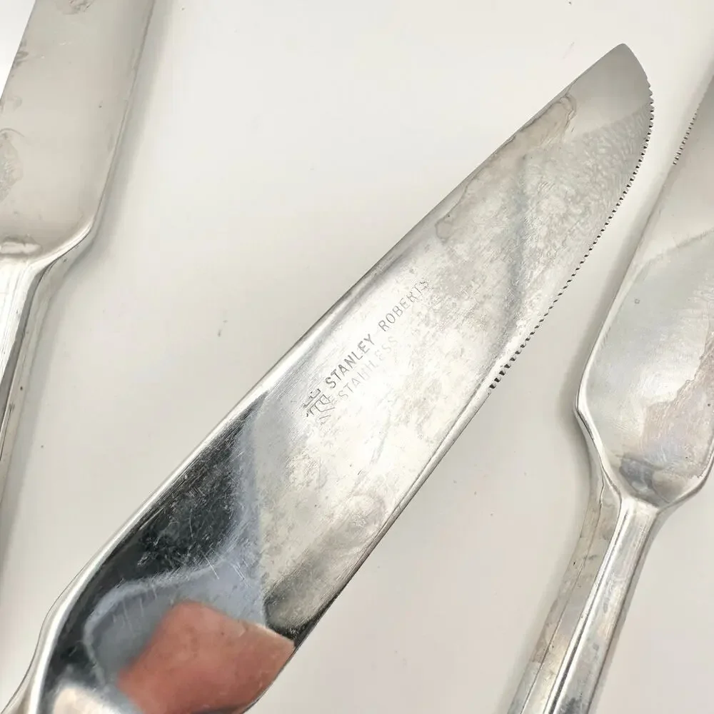 Stanley Roberts Korea SRBYOR Set of 4 French Solid Knives Replacement Flatware